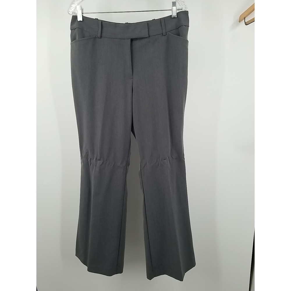 George Womens Gray Dress Pants‎ Straight Leg Career Trousers Size 14